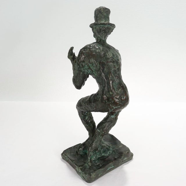Arbit Blatas Modern Art Foundry Bronze Sculpture of Mime Marcel Marceau For Sale In Philadelphia - Image 6 of 12