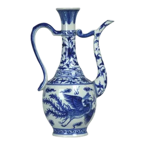 18th Century Chinese Porcelain Ewer with Marking on the Bottom