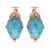 Vintage 14kt Yellow Gold Natural Turquoise Cabochon Earrings, Pair For Sale - Image 4 of 9
