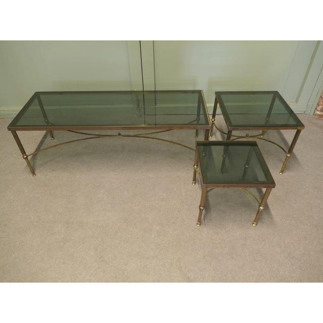 1970s Vintage Occasional Coffee Tables in Brass, 1970, Set of 3 For Sale - Image 5 of 8