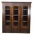 Antique Mission Oak Arts & Crafts Triple Bookcase Curio Display Cabinet 61" For Sale