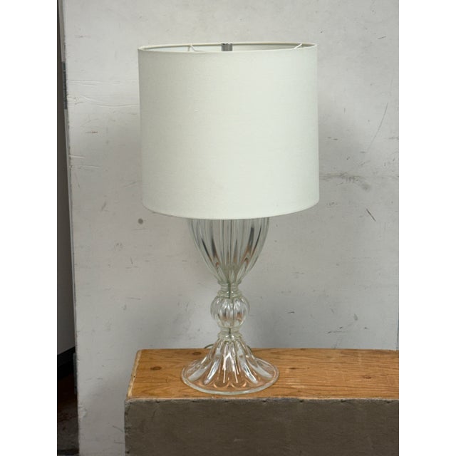 Transitional Bella Figura Lighting Murano Glass Urn Table Lamp For Sale - Image 3 of 12