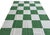 Handmade Woolen Flat Weave Rug, Moss Green and White Checker Board Dhurrie - 5'x8' For Sale - Image 10 of 12
