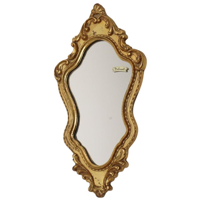 Small Baroque Crested Mirror in Gold Leaf Gilt from Deknudt, 1960s For Sale - Image 15 of 18