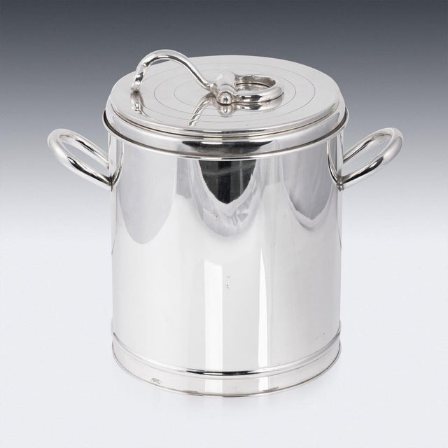 A vintage 20th century gucci silver plated ice bucket, dating to around 1980. Well made and nicely proportioned, it...
