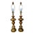 Pair of Monumental 1920s Italian Carved Giltwood Pineapple Table Lamps - 36" Tall Hollywood Regency For Sale