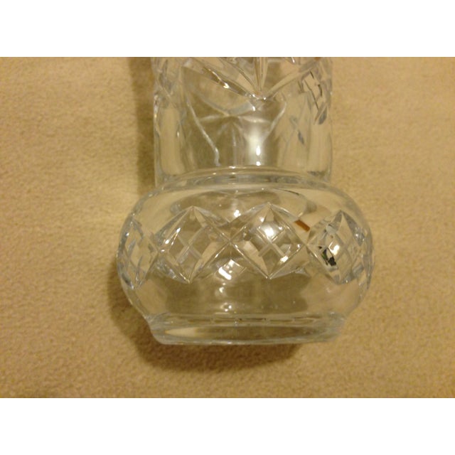 Vintage Corset Vase Crystal Lead Cut Glass For Sale - Image 4 of 11