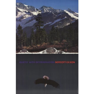 Unknown 'Quietly With Determination Boycot Exxon' Offset Lithograph For Sale