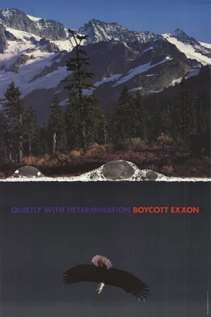 Unknown 'Quietly With Determination Boycot Exxon' Offset Lithograph
