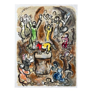 Marc Chagall, Then all the people pluckt from themselves the golden eare-rings\., 1966, Lithograph For Sale
