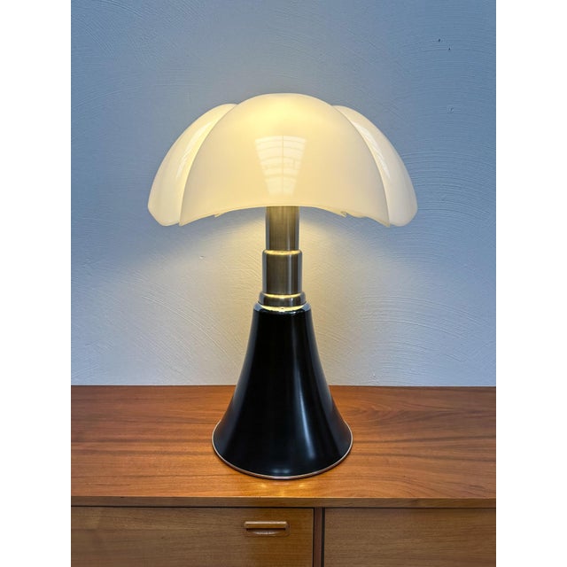 Mid-Century Modern Large Vintage Brown Pipistrello Lamp by Gae Aulenti for Martinelli Luce, 1970s For Sale - Image 3 of 8