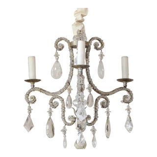 Dennis and Leen Formations Powder Room French Crystal Chandelier For Sale