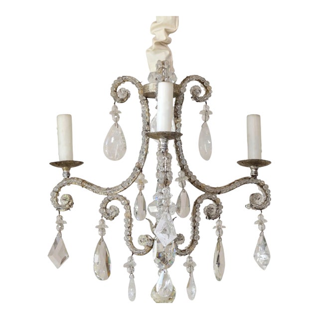 Dennis and Leen Formations Powder Room French Crystal Chandelier For Sale