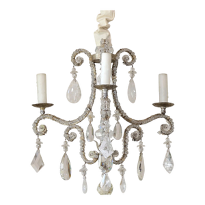 Dennis and Leen Formations Powder Room French Crystal Chandelier