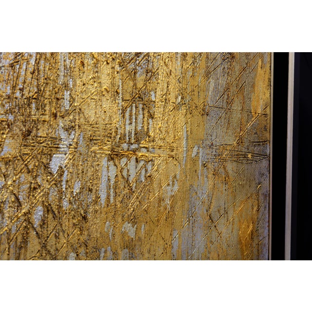 Early 21st Century Lola Vitelli, Riflessi, Mixed Media with Gold and Silver Leaf on Canvas, 2020 For Sale - Image 5 of 9