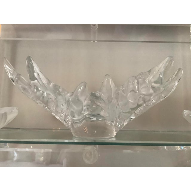 1960s Champs Elysées Bowl by Lalique Xl Signed Heavy Crystal For Sale - Image 12 of 12