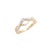 Not Yet Made - Made To Order 14k Gold Diamond Chevron Ring 14k Gold Modernist Jewelry for Her, Size 7 For Sale - Image 5 of 17