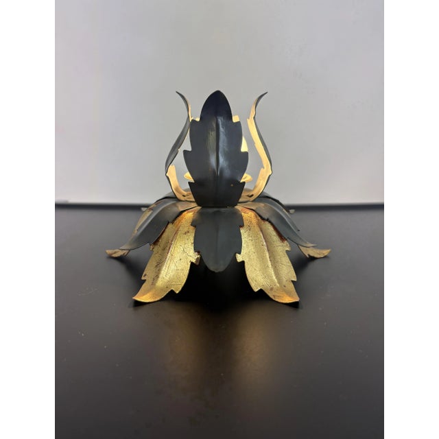 Florentine Flower Ceiling or Wall Lamp, 1970s For Sale - Image 6 of 7