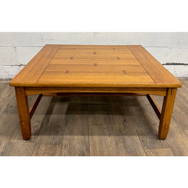 Lane Furniture Vintage Lane Grove Park Collection Mission Arts and Crafts Style Coffee Table For Sale - Image 4 of 13