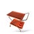 Vintage Orange Serving Cart with Chrome Frame, 1970s For Sale - Image 6 of 10