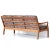 Danish Three Seater Sofa with Wooden Frame in Cherry, 1960s For Sale - Image 11 of 12