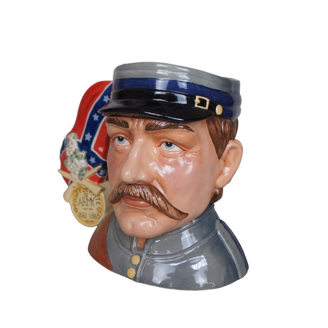 Realism American Royal Doulton American Civil War Confederate & Union Soldier Character Jug For Sale - Image 3 of 17