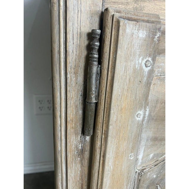Early 18th Century 18th C. French Carved Buffet With Distressed Painted Finish For Sale - Image 5 of 18