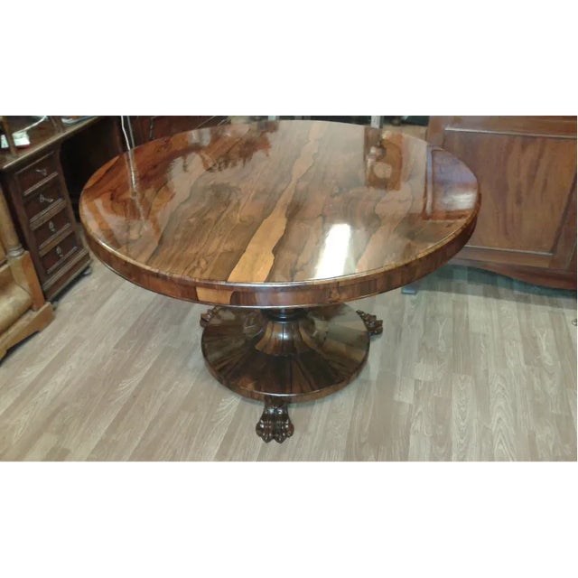 19th Century Round Sail Table in Rosewood For Sale - Image 4 of 8