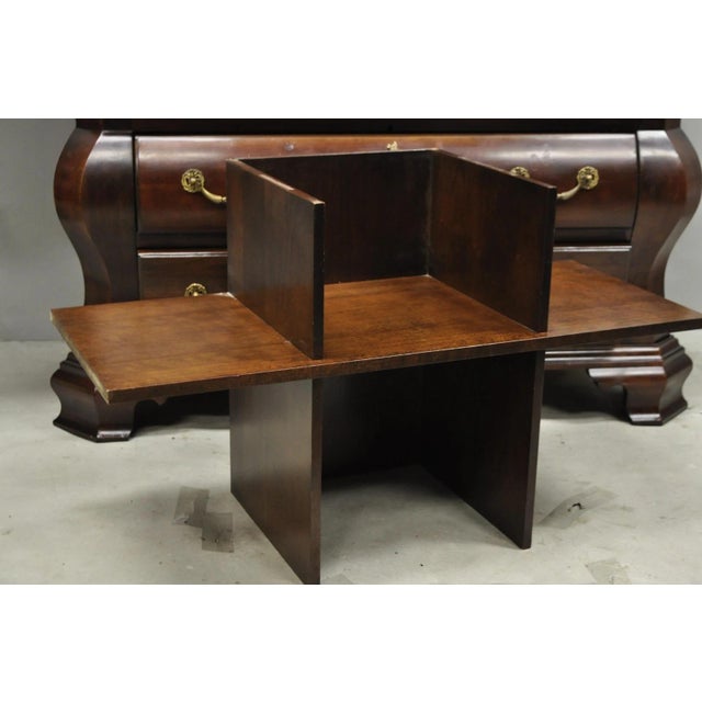 Brown Late 20th Century Furniture Cardella Cherry Wood Bombe Armoire Wardrobe Dresser Tv Cabinet For Sale - Image 8 of 18