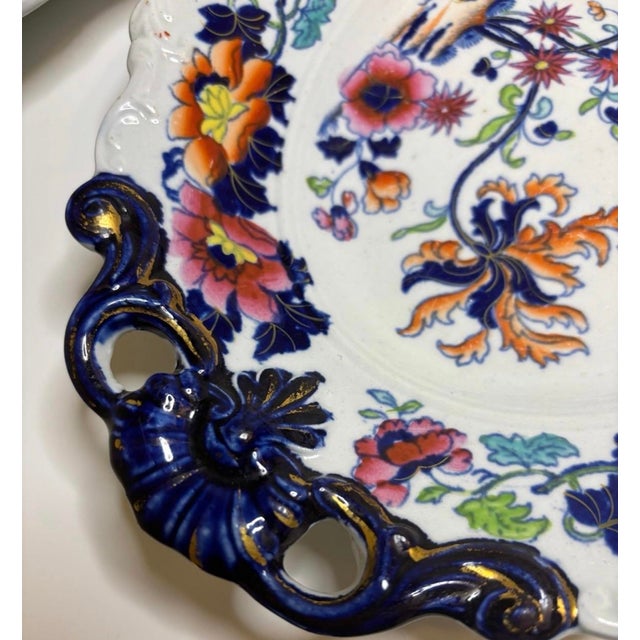Ceramic Pair Stephen Folch Ironstone Imari Chinoiserie Serving Dishes C1825 Staffordshire For Sale - Image 7 of 11