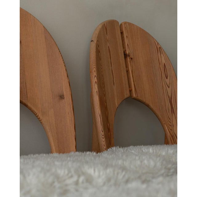 Scandinavian Modern Pine Dining Chairs in Faux Sheepskin, 1970s, Set of 4 For Sale - Image 15 of 18