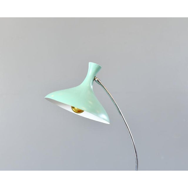 Mid Century Table Lamp By Cosack Circa 1950s - Aluminium shade - Chrome arm - Takes E27 fitting bulbs - On/Off switch on...