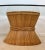 Wood 1970 Large Wheat Sheaf Shaped Dining Table With Oval Beveled Glass Top on Bamboo Base For Sale - Image 7 of 12