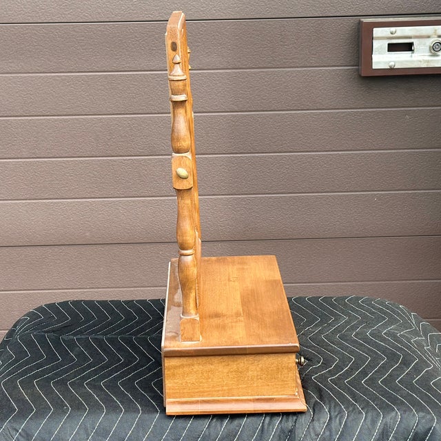 Ethan Allen Heirloom Maple Shaving Cheval Dresser Top Mirror With Drawer 10-5030 For Sale - Image 10 of 12