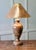 A Large Italian Simulated Marble Table Lamp The lamp has a large baluster ceramic bowl which is decorated as simulated...