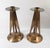 Mid-Century Modern Pair Bronze Chrome and Copper Candlesticks For Sale - Image 4 of 12