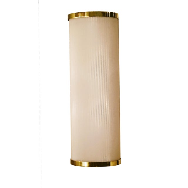 Metal Large Italian Wall Lamp in Acrylic and Brass from Stilnovo, 1960s For Sale - Image 7 of 7