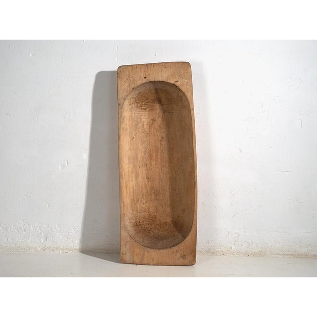 Light Yellow Antique Primitive Style Trough, 1900 For Sale - Image 8 of 10