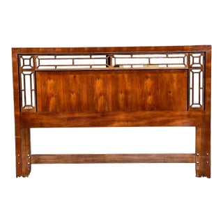 Vintage Mid-Century Modern Full Size Headboard by Hickory White For Sale