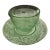1980s Chantilly Green Cup and Saucer Set Made by Indiana Glass - Set of 4 For Sale