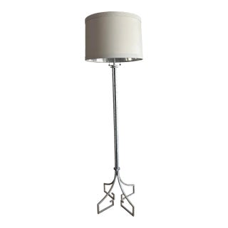 John Richard Silver Greek Key Floor Lamp For Sale