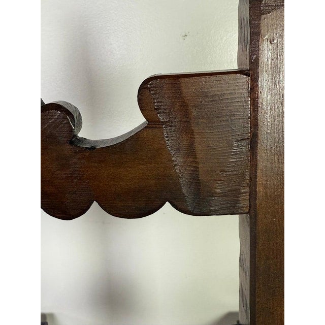 Set of 8 Spanish Colonial Revival Carved Wood Dining Chairs, Mid-20th Century For Sale - Image 11 of 17