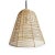 Wicker Strip Bell Coastal Contemporary Pendant Light Medium For Sale