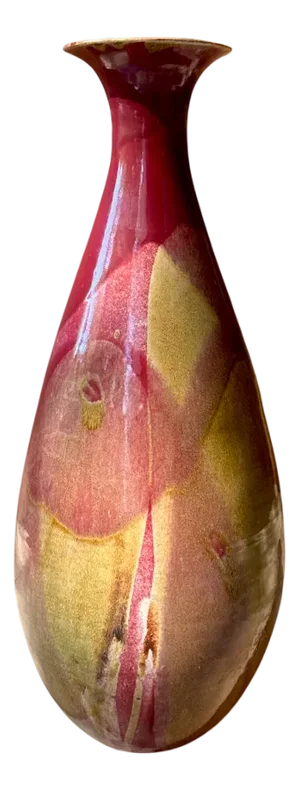 Large Art Deco Abstract Glazed Studio Ceramic Vase, Germany, 1920s