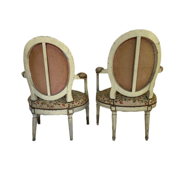 Louis XVI Armchairs, 1900s, Set of 2 For Sale - Image 11 of 13