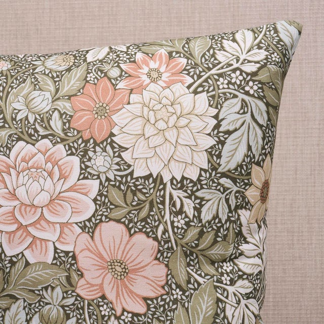 This pillow features Boråstapeter’s Dahlia Garden with a knife-edge finish. Set on a verdant green backdrop, the print...