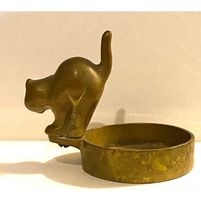 1920s Metal Cat Catch All -Small Comic Startled Cat For Sale - Image 4 of 6