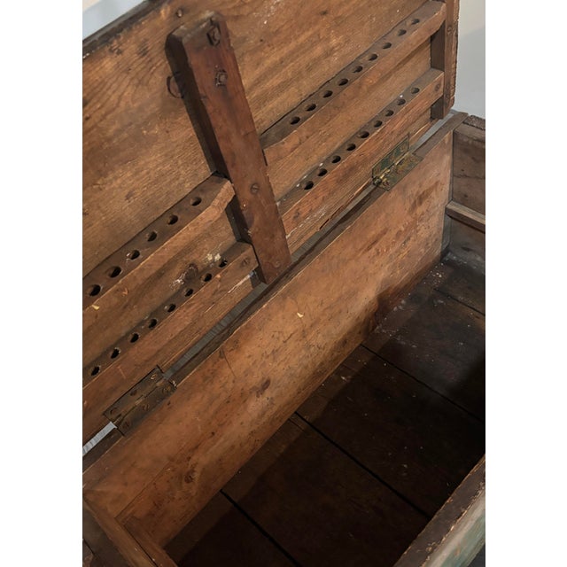Wood Antique C. 1870 British Military Campaign Arms Chest — Stenciled Halifax Transit For Sale - Image 7 of 9