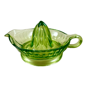 1930s Uranium Glass Large Citrus Reamer or Juicer