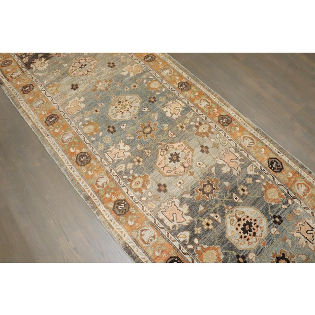 Antique Zabihi Collection Persian Bidjar Runner - 4'2" x 15'10" For Sale In New York - Image 6 of 9